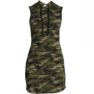 No Boundaries Junior’s Sleeveless‎ Camouflage Hoodie Dress XXL